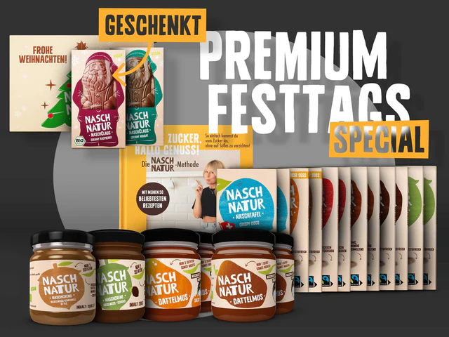 Bye Bye Zucker Premium Festtags-Special Produktverpackung
